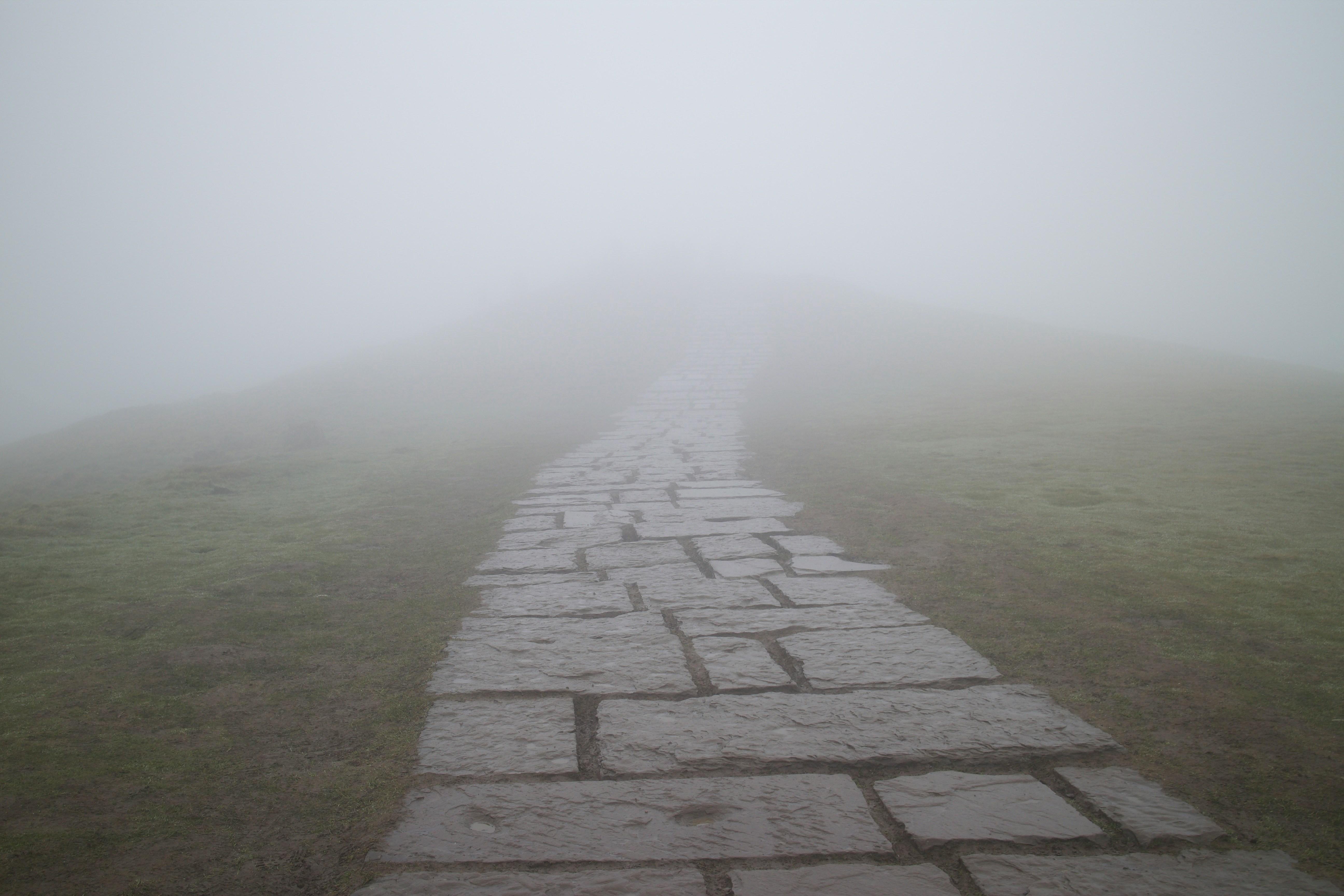 Some metaphor about not being able to see far ahead, but taking one step at a time etc. etc.